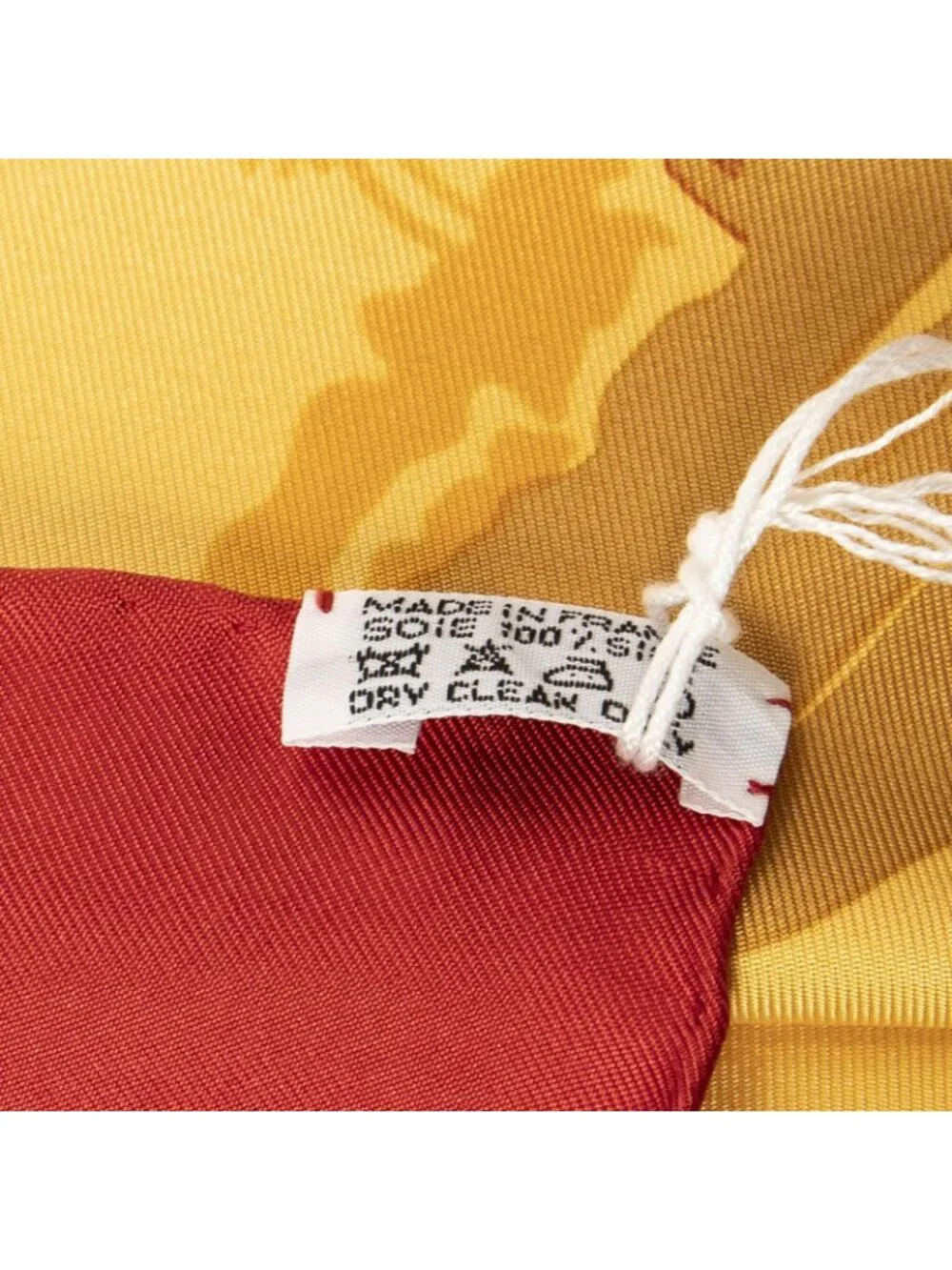 ★SOLD★ Hermes Scarf Red Orange Blue Silk - Picture 5 of 5